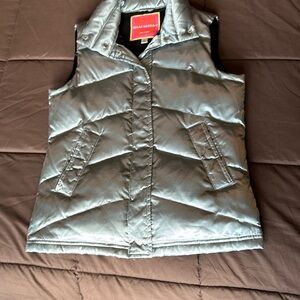 silver puffer vest